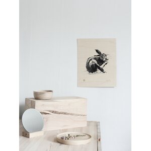 Teemu Järvi Hare plywood poster 24 x 30 cm