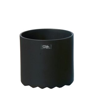 Oohh Wawe pot/jar 12 x 11 cm, matte black