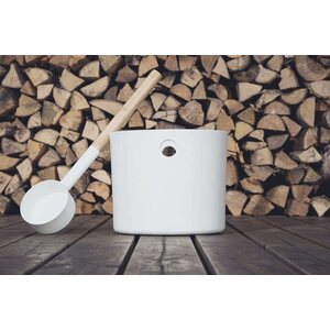 Kolo Sauna Kiulu + kauha, valkoinen