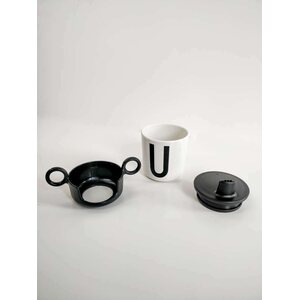 Design Letters Grow with your cup lahjapakkaus, musta