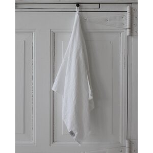 Heaven Linen Käsi/keittiöpyyhe hapsuilla 45 x 90 cm, valkoinen