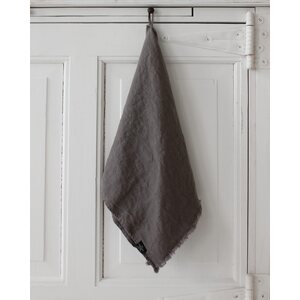 Heaven Linen Käsi/keittiöpyyhe hapsuilla 45 x 90 cm, muta