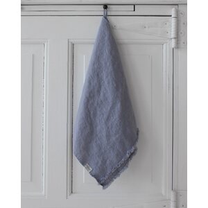 Heaven Linen Käsi/keittiöpyyhe hapsuilla 45 x 90 cm, myrskyn sininen