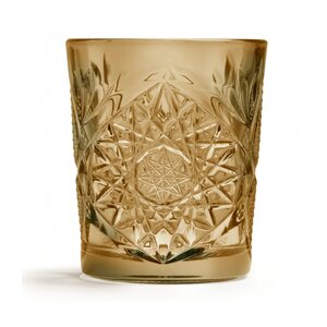 Libbey hobstar drinking glass 35 cl, ochre