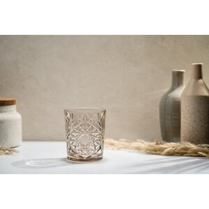 Libbey hobstar drinking glass 35 cl, taupe