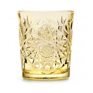 Libbey hobstar drinking glass 35 cl, yellow