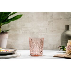 Libbey hobstar drinking glass 35 cl, coral