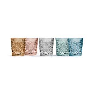 Libbey hobstar drinking glass 35 cl, coral