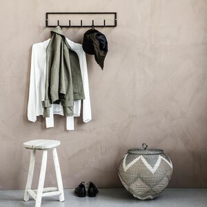 House Doctor Coat rack 60 x 12 cm, Rack, Black