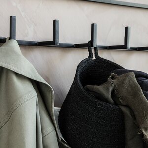 House Doctor Coat rack 60 x 12 cm, Rack, Black