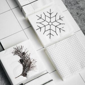 House Doctor Napkins, Graphic, Grey/Brown