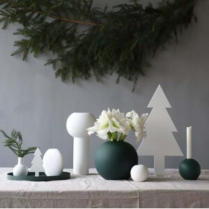Cooee Design Pilarivaasi 32 cm, valkoinen