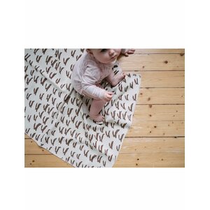 Fine Little Day Rabbit lasten torkkupeitto 70 x 100 cm, ruskea/valkoinen