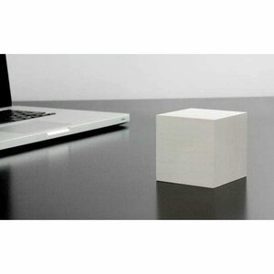 Gingko Design Wooden cupe click kello, valkoinen/valkoinen led