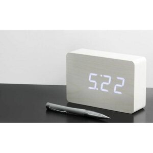 Gingko Design Brick click kello, valkoinen/valkoinen led180