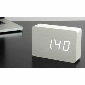 Gingko Design Brick click kello, valkoinen/valkoinen led180
