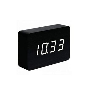 Gingko Design Brick click kello, musta/valkoinen led