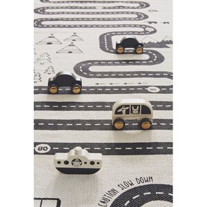 OYOY Adventure -matto 70 x 180 cm, luonnonvalkoinen/musta