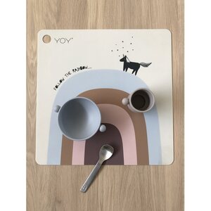 OYOY Follow the rainbow tabletti 38 x 38 cm