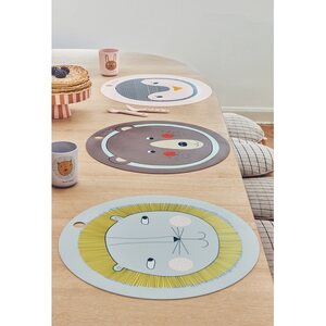 OYOY Penguin round placemat 39 cm