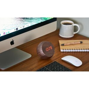 Gingko Design Tumbler click kello, natural walnut