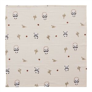 OYOY Panda harsot 70 x 70 cm 3 kpl/pkt, vanilja/roosa/ruskea