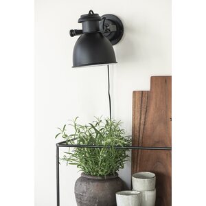 Ib Laursen seinävalaisin musta, johto 150 cm