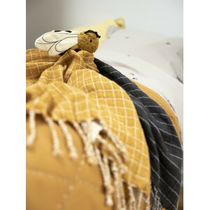 Fabelab Grid vauvan viltti 80 x 110 cm + 9 cm, beige