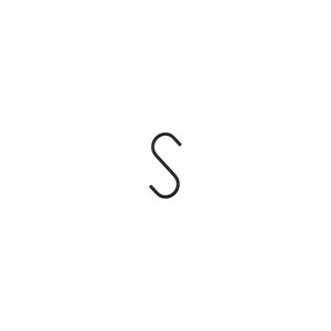 House Doctor Snap s-hook 3 x 6 cm pack of 6, black