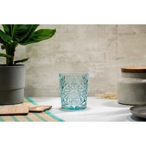 Libbey hobstar drinking glass 35 cl, turquoise