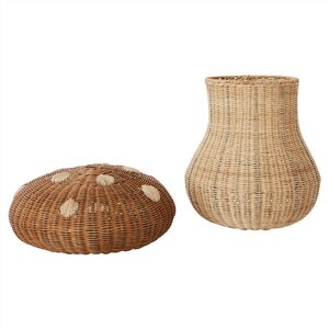 OYOY Rottinkinen mushroom kori 42 x 46 cm