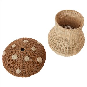 OYOY Rottinkinen mushroom kori 42 x 46 cm