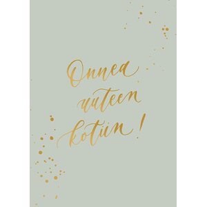Kalligrafiastudio 2-osainen onnea uuteen kotiin kortti
