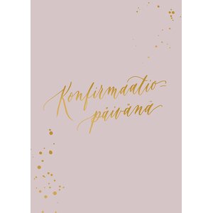 Kalligrafiastudio 2-osainen konfirmaatio päivänä kortti