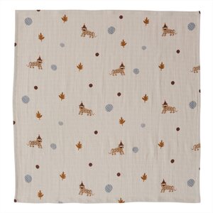 OYOY Leopard harsot 70 x 70 cm 3kpl/pkt, muta/siniharm./ruskea