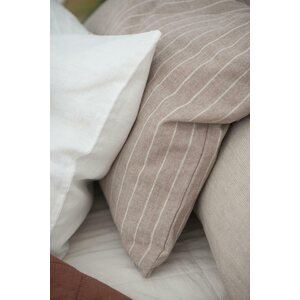 Ib Laursen Raidallinen tyynynpäällinen 50 x 50 cm, malva/beige