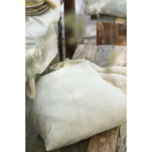 Ib Laursen kapearaitainen tyynynpäällinen 50 x 50 cm, malva/beige