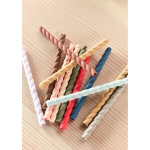 OYOY Mellow silikoniset pillit 16 cm 6 kpl/pkt, caramel/blue