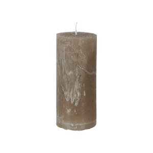 Affari Cote nord pillar candle 7 x 15 cm, linen