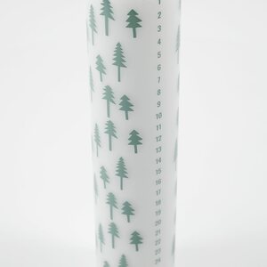 House Doctor calendar candle Shine 30 cm, white/green