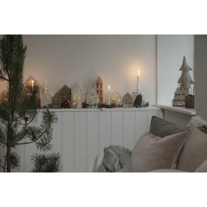 Ib Laursen Talo kynttilälyhty luonnonvalkoinen, 8,3 x 22,5 x 10,5 cm