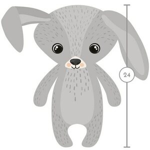 Teddykompaniet Teddy cream rabbit 24 cm, grey