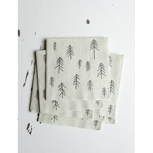 Fine Little Day Tall servetit 33 x 33 cm 25 kpl/pkt, hiekka/ruskea