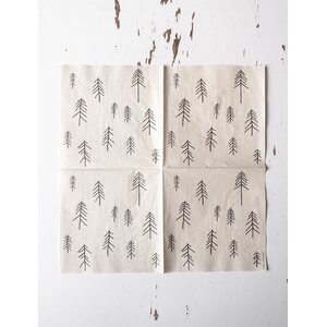 Fine Little Day Tall servetit 33 x 33 cm 25 kpl/pkt, hiekka/ruskea