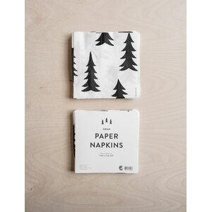 Fine Little Day Gran servetit 33 x 33 cm 25 kpl/pkt, valkoinen/musta