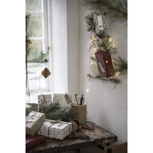 Ib Laursen Lahjapussi S 12 x 30,5 x 7 cm, black Christmas forest