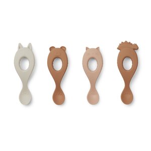 Liewood Liva silicone spoon 4 - pack, Rose mix