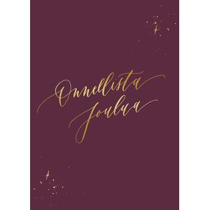 Kalligrafiastudio joulukortti Onnellista Joulua