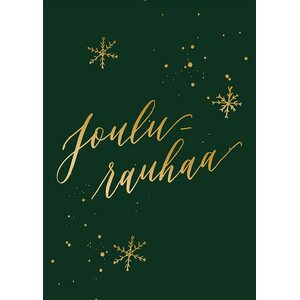 Kalligrafiastudio joulukortti Joulurauhaa