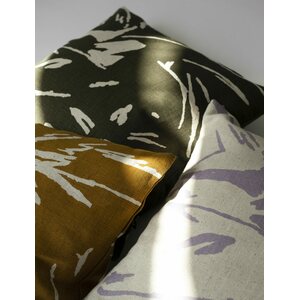Fine Little Day The Light cushion cover 48 x 48 cm, dark olive/nature
